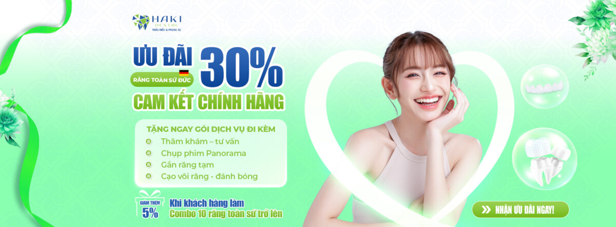 Ưu đãi Răng toàn sứ Đức 35%