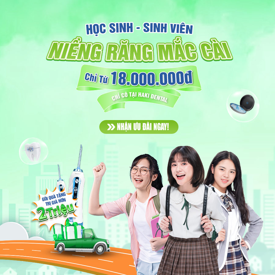 Ưu đãi Niềng răng mắc cài kim loại Học sinh sinh viên chỉ từ 18 triệu/2 hàm