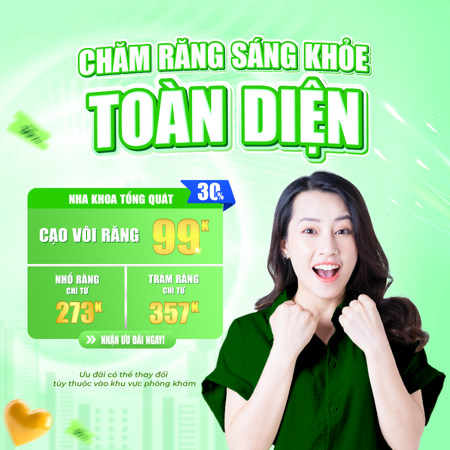 Ưu đãi Nha khoa tổng quát 30%